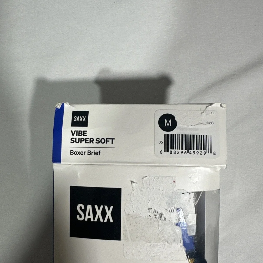 NIB $34 SAXX UNDERWEAR [ Medium ] Vibe Super Soft Boxer Brief Party Foul‎ U1609